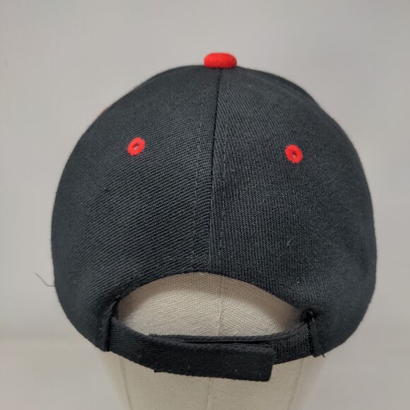 Chicago Strapback Hat Black One Size Adjustable Embroidered 6 Panel - Picture 5 of 7